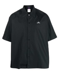 Мужская черная рубашка с коротким рукавом с вышивкой от Oamc