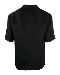 Мужская черная рубашка с коротким рукавом с принтом от Song For The Mute