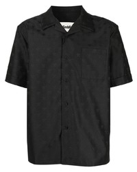 Мужская черная рубашка с коротким рукавом с принтом от Gmbh