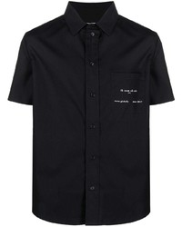 Мужская черная рубашка с коротким рукавом с принтом от Ih Nom Uh Nit