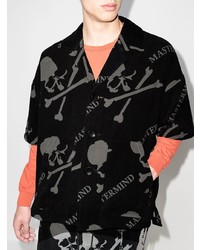 Мужская черная рубашка с коротким рукавом с принтом от Mastermind Japan
