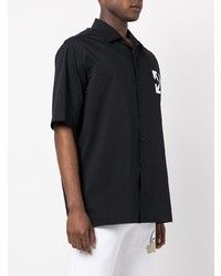 Мужская черная рубашка с коротким рукавом с принтом от Off-White