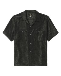 Мужская черная рубашка с коротким рукавом с принтом от Needles