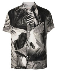 Мужская черная рубашка с коротким рукавом с принтом от OSKLEN