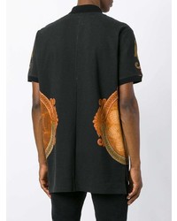 Мужская черная рубашка с коротким рукавом с принтом от Givenchy