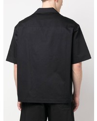 Мужская черная рубашка с коротким рукавом с принтом от 44 label group