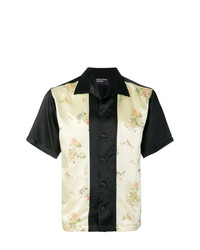 Мужская черная рубашка с коротким рукавом с цветочным принтом от Enfants Riches Deprimes
