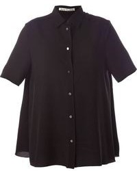 Женская черная рубашка с коротким рукавом от Acne Studios