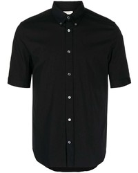 Мужская черная рубашка с коротким рукавом от Alexander McQueen