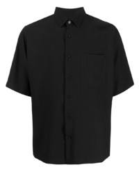 Мужская черная рубашка с коротким рукавом от Ami Paris