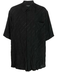 Мужская черная рубашка с коротким рукавом от Balenciaga
