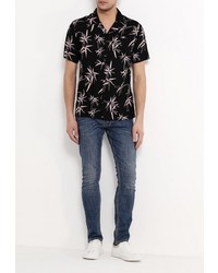 Мужская черная рубашка с коротким рукавом от Bellfield