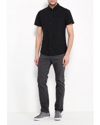 Мужская черная рубашка с коротким рукавом от BLEND