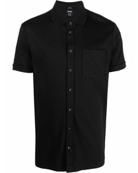 Мужская черная рубашка с коротким рукавом от BOSS