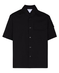 Мужская черная рубашка с коротким рукавом от Bottega Veneta