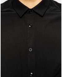 Мужская черная рубашка с коротким рукавом от Asos