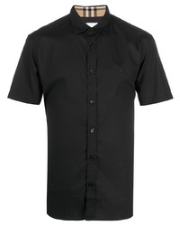 Мужская черная рубашка с коротким рукавом от Burberry