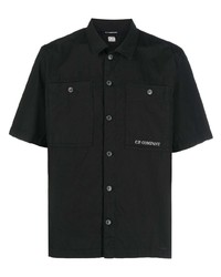 Мужская черная рубашка с коротким рукавом от C.P. Company