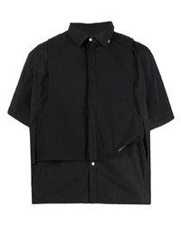 Мужская черная рубашка с коротким рукавом от C2h4