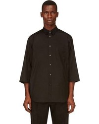 Мужская черная рубашка с коротким рукавом от Comme des Garcons