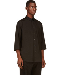Мужская черная рубашка с коротким рукавом от Comme des Garcons