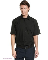 Мужская черная рубашка с коротким рукавом от Conti Uomo
