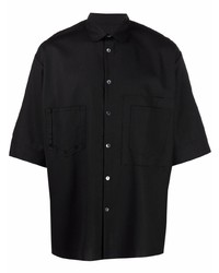 Мужская черная рубашка с коротким рукавом от Corelate