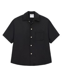 Мужская черная рубашка с коротким рукавом от Courrèges