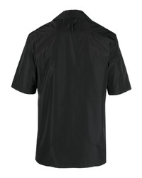 Мужская черная рубашка с коротким рукавом от Ferragamo