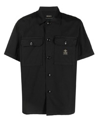 Мужская черная рубашка с коротким рукавом от Deus Ex Machina