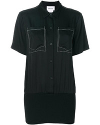 Женская черная рубашка с коротким рукавом от DKNY