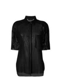 Женская черная рубашка с коротким рукавом от Drome
