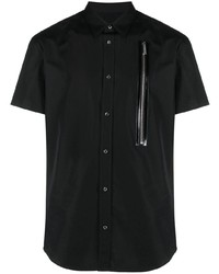 Мужская черная рубашка с коротким рукавом от DSQUARED2