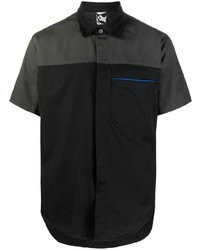 Мужская черная рубашка с коротким рукавом от GR10K