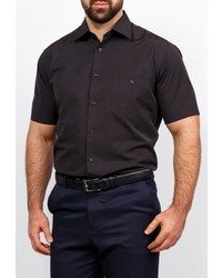 Мужская черная рубашка с коротким рукавом от GREG