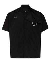Мужская черная рубашка с коротким рукавом от Heliot Emil