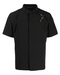 Мужская черная рубашка с коротким рукавом от Heliot Emil