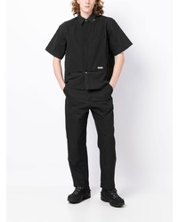 Мужская черная рубашка с коротким рукавом от C2h4