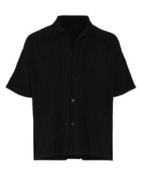 Мужская черная рубашка с коротким рукавом от Issey Miyake