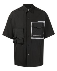 Мужская черная рубашка с коротким рукавом от Izzue