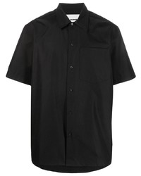 Мужская черная рубашка с коротким рукавом от Jil Sander