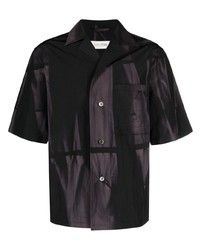 Мужская черная рубашка с коротким рукавом от JiyongKim
