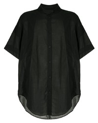 Мужская черная рубашка с коротким рукавом от Julius