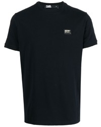 Мужская черная рубашка с коротким рукавом от Karl Lagerfeld