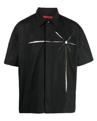 Мужская черная рубашка с коротким рукавом от Kusikohc