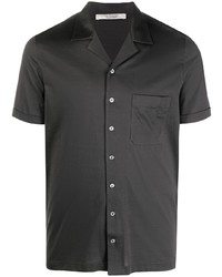 Мужская черная рубашка с коротким рукавом от La Fileria For D'aniello