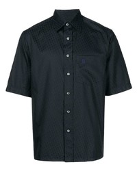 Мужская черная рубашка с коротким рукавом от Lanvin
