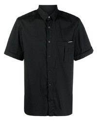 Мужская черная рубашка с коротким рукавом от Les Hommes