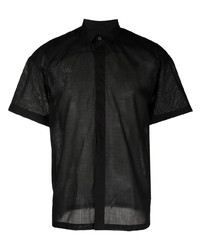 Мужская черная рубашка с коротким рукавом от Les Hommes