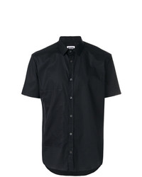Мужская черная рубашка с коротким рукавом от Les Hommes Urban